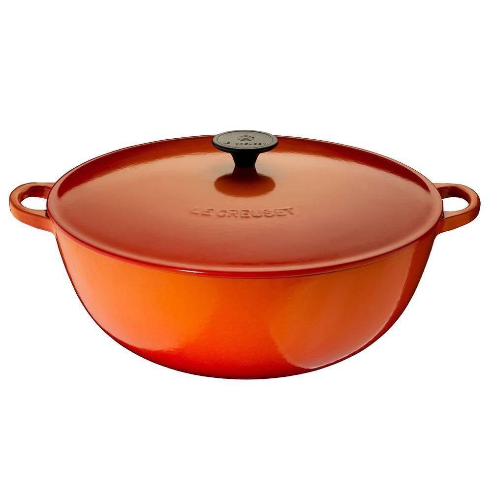 Le Creuset Gietijzeren Marmite Pan In Oranje Rood 26cm 4 1L Cook En