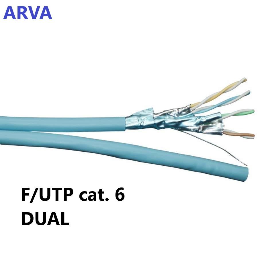 UTP F/UTP CAT6 4P LS DUAL CAT 6 PUL6X04WH-E blauw 50M - Elektrisch ...