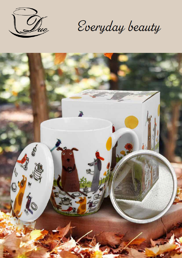 Brochure Duo-Gift Mugs in gift packaging
