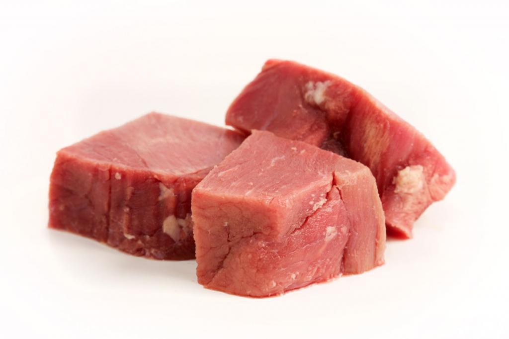 Rundvlees zonder bot 5x5cm ca. 1,1kg Barf