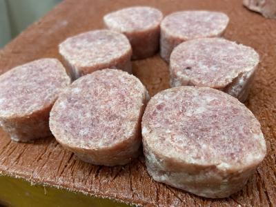 Kalkoen dijvlees gemalen schijfjes (+/-35g) 500g